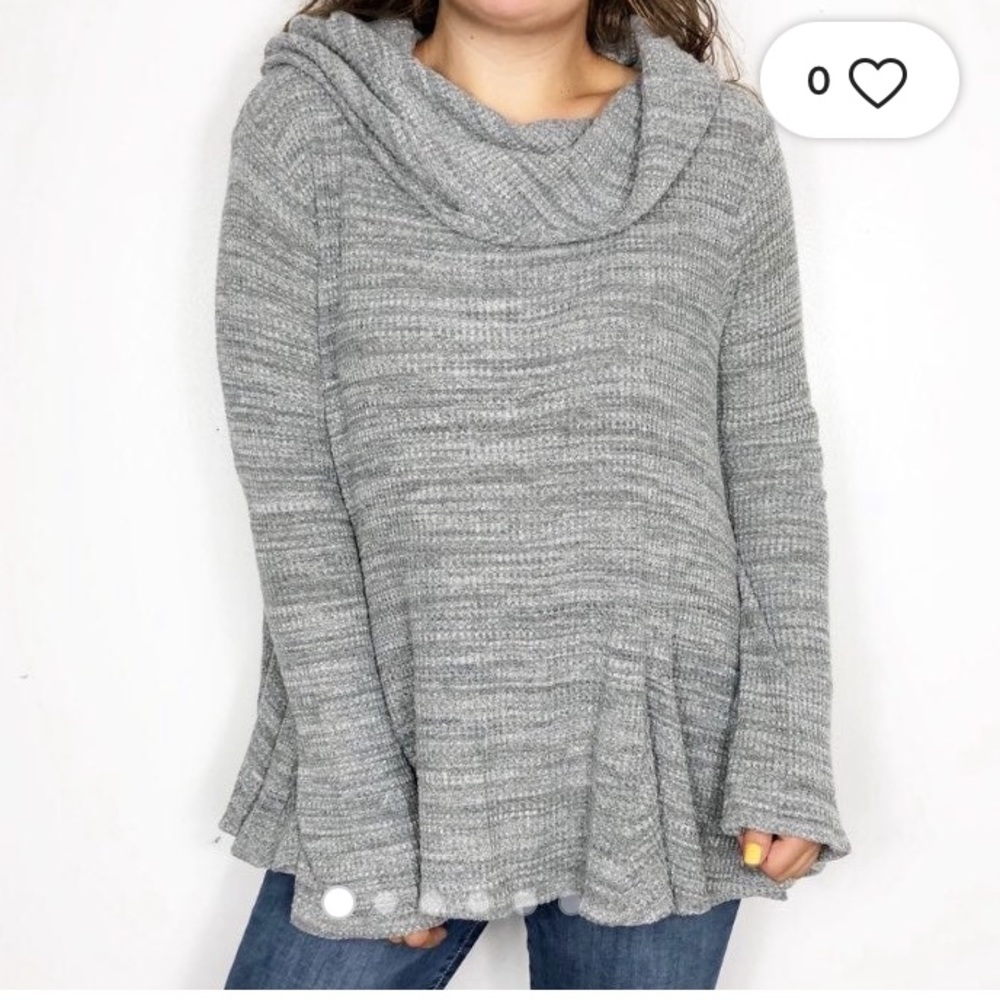 Anthropologie Thermal Peplum Top